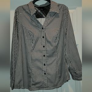 Lane Bryant Houndstooth Button-Down Shirt